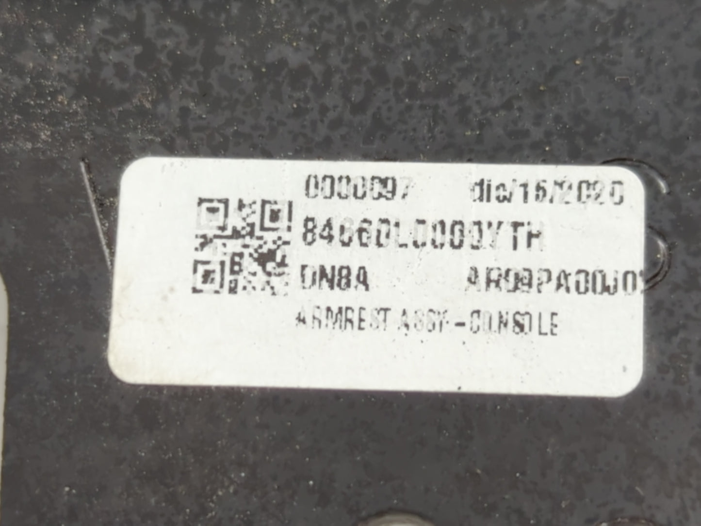 2021 Hyundai Sonata Center Console Armrest Cover Lid Fits OEM Used Auto Parts - Oemusedautoparts1.com