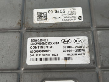 2021 Hyundai Sonata PCM Engine Control Computer ECU ECM PCU OEM P/N:39104-2SDF0 39100-2SDF0 Fits OEM Used Auto Parts