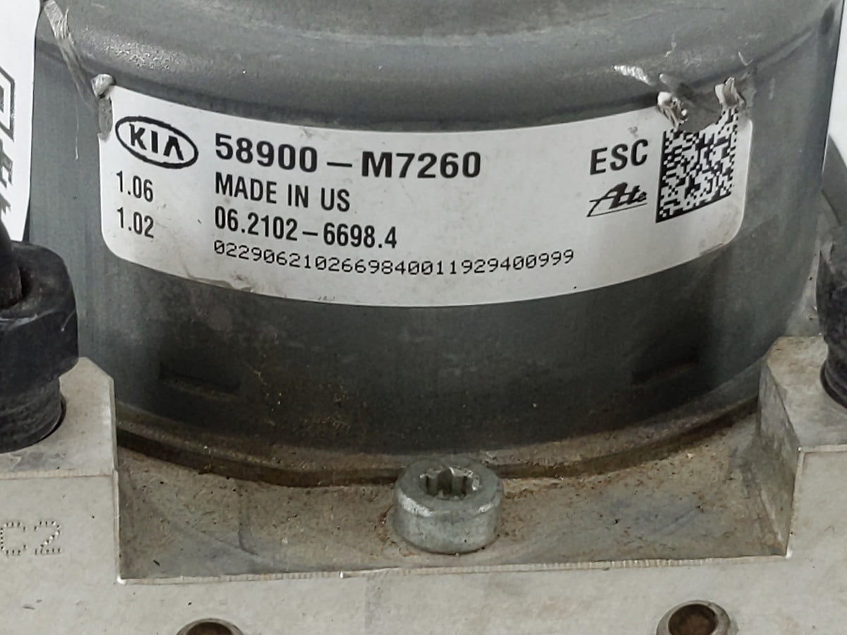 2019-2021 Kia Forte Anti-Lock Brake ABS Pump Module Actuator OEM P/N:58900-M7260 Fits Fits 2019 2020 2021 OEM Used Auto Part