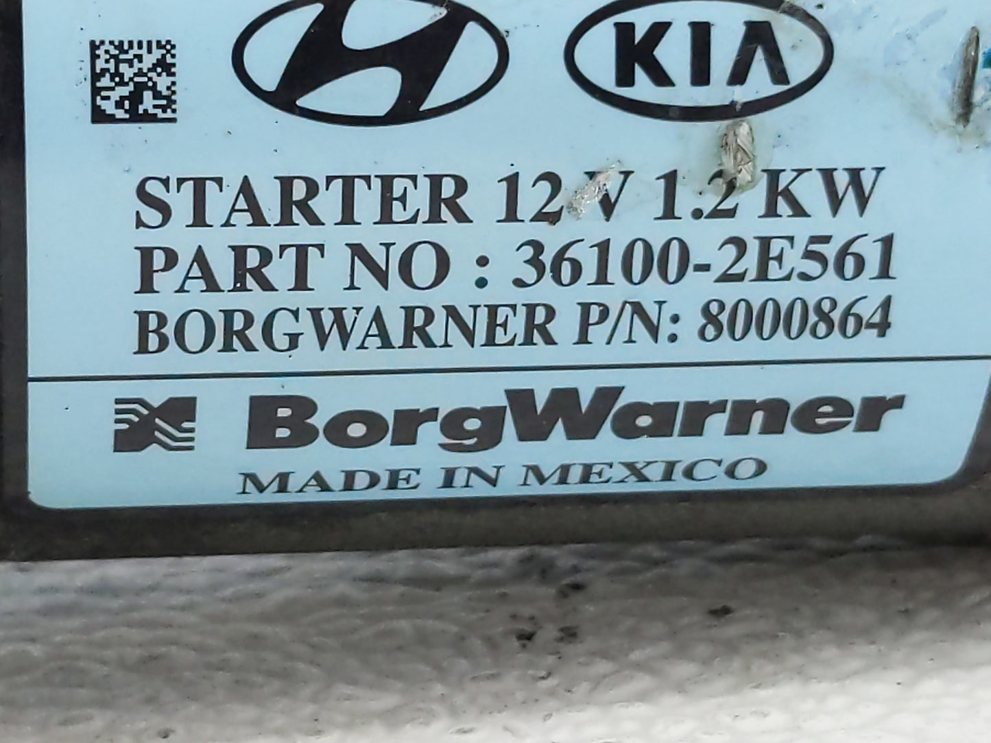 2017-2022 Kia Forte Car Starter Motor Solenoid OEM P/N:36100-2E561 Fits Fits 2017 2018 2019 2020 2021 2022 OEM Used Auto Par