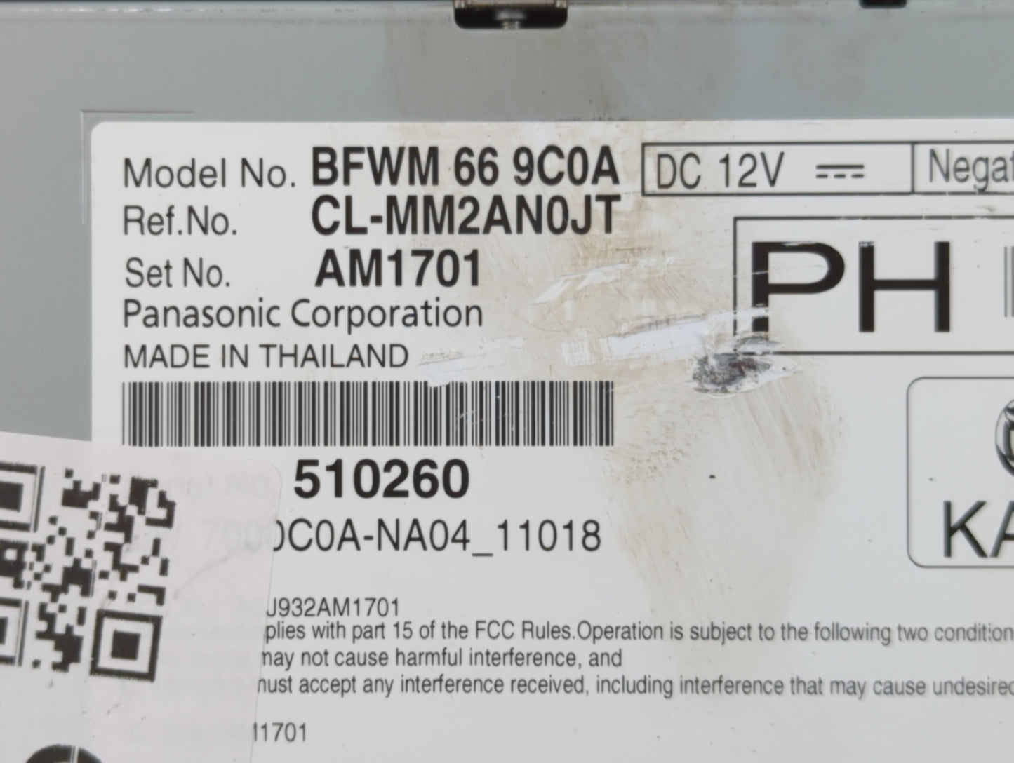 2021-2022 Mazda 3 Radio AM FM Cd Player Receiver Replacement P/N:510260 Fits Fits 2021 2022 OEM Used Auto Parts - Oemusedaut