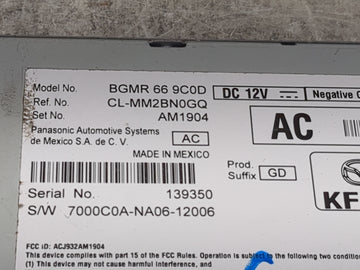 2021-2022 Mazda Cx-5 Radio AM FM Cd Player Receiver Replacement P/N:BGMR 66 9C0D CL-MM2BN0GQ, AM1904 Fits Fits 2021 2022 OEM Used Auto Parts