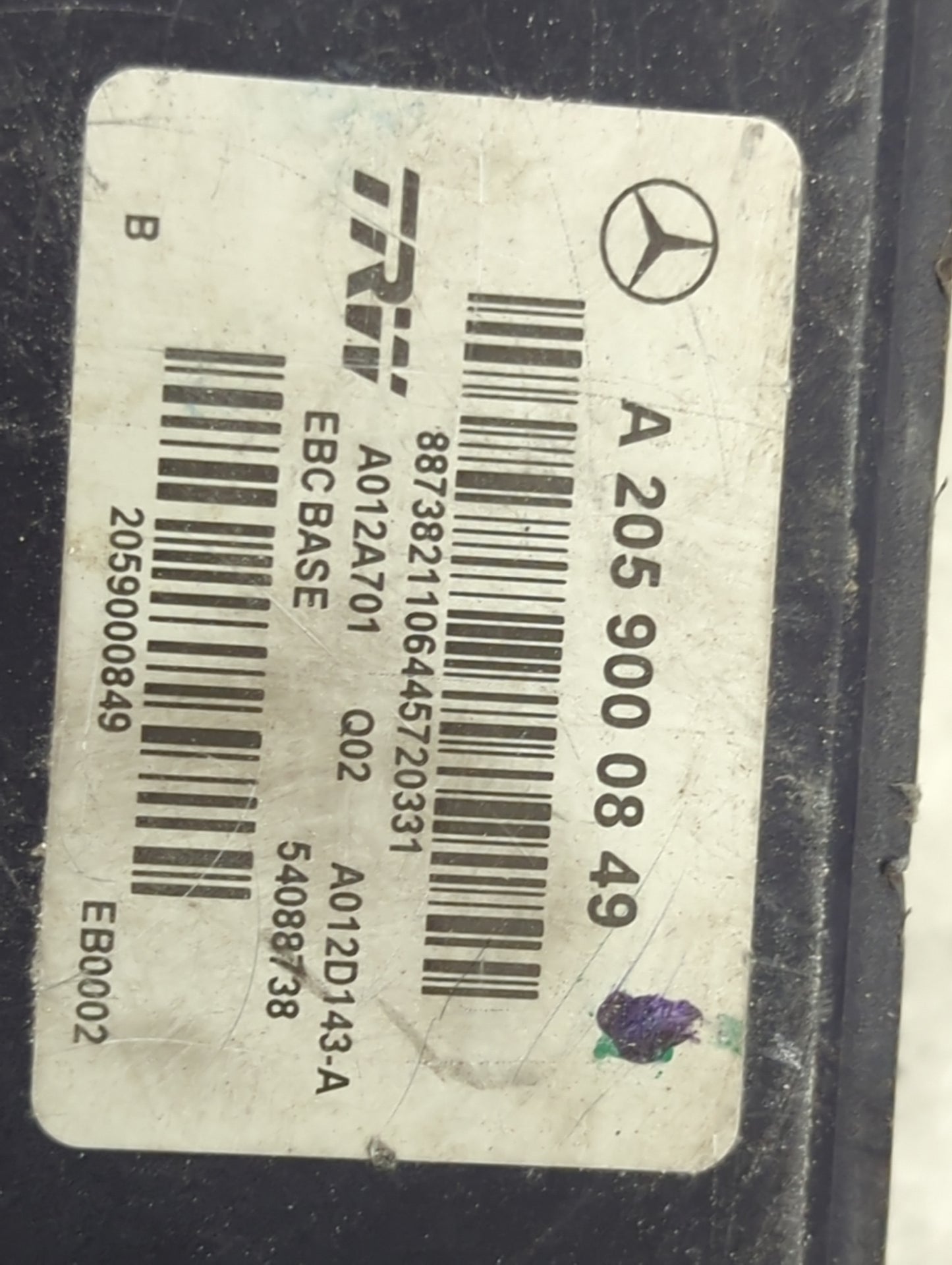2018-2021 Mercedes-Benz C300 ABS Pump Control Module Replacement P/N:A 205 900 08 49 Fits Fits 2018 2019 2020 2021 2022 OEM