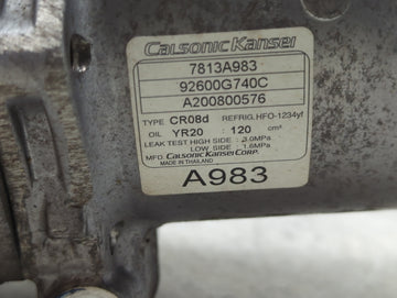 2014-2014 Mitsubishi Mirage Air Conditioning A/c Ac Compressor Oem 826211
