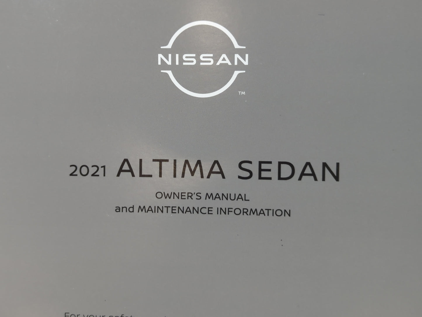 2021 Nissan Altima Owners Manual Book Guide P/N:OM21EA 0L34U1 OEM Used Auto Parts - Oemusedautoparts1.com