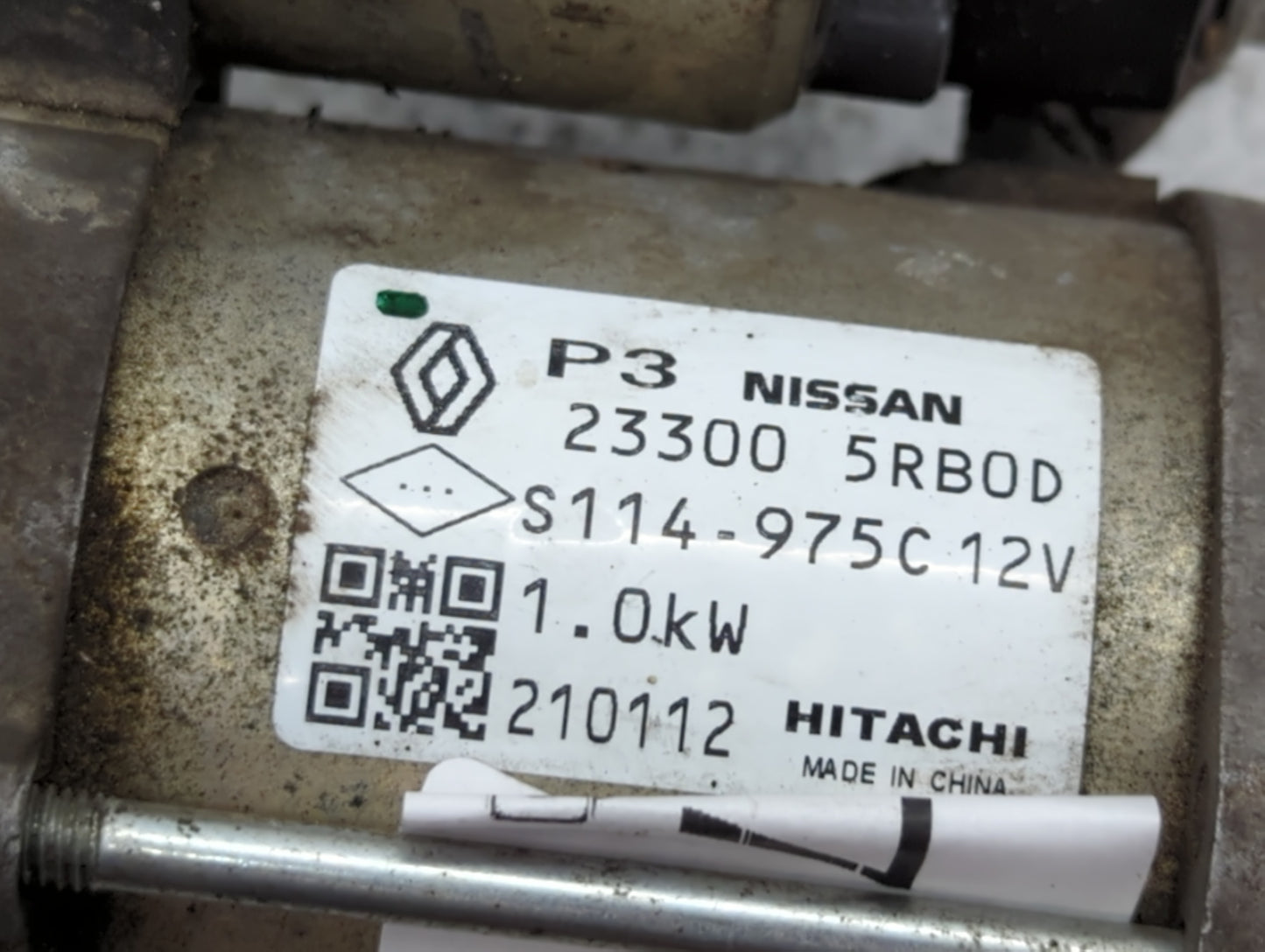 2019-2021 Nissan Kicks Car Starter Motor Solenoid OEM P/N:23300 5RB0D S114-975C 12V Fits Fits 2019 2020 2021 2022 OEM Used A