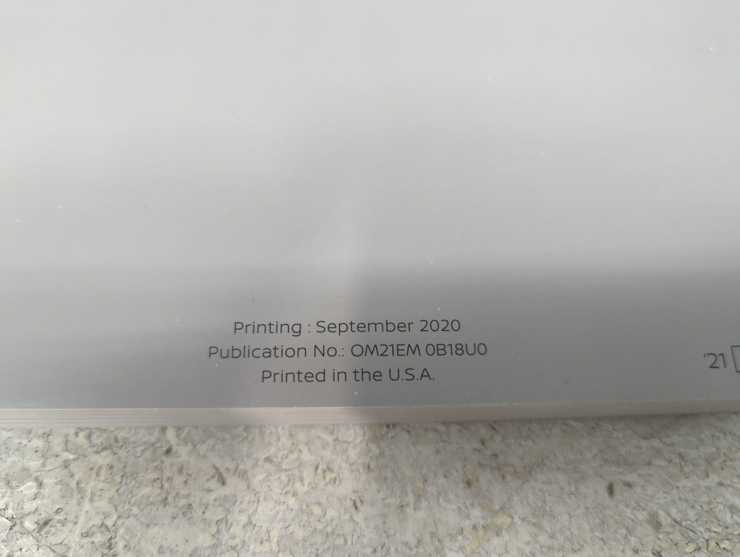 2021 Nissan Sentra Owners Manual Book Guide P/N:OM21EM-0B18U0 OEM Used Auto Parts - Oemusedautoparts1.com