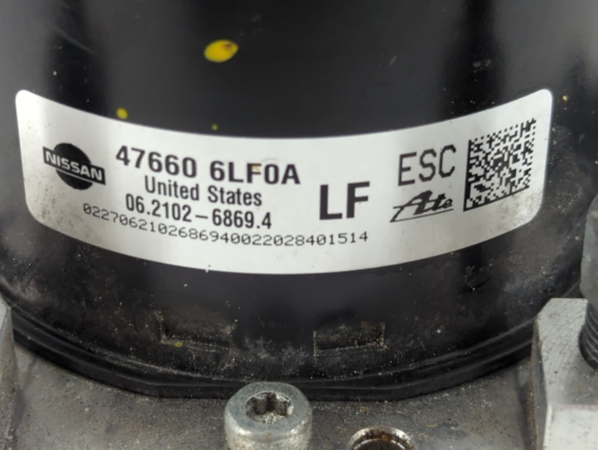 2020-2022 Nissan Sentra Anti-Lock Brake ABS Pump Module Actuator OEM P/N:47660 6LF0A Fits Fits 2020 2021 2022 OEM Used Auto