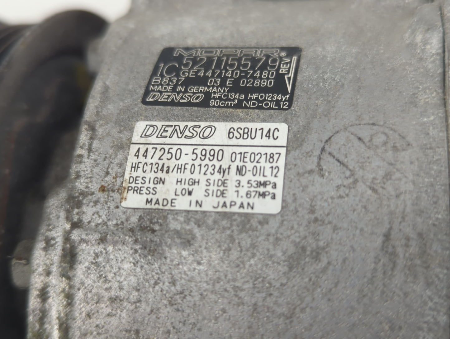 2015-2022 Ram Promaster City Air Conditioning A/c Ac Compressor Oem - Oemusedautoparts1.com