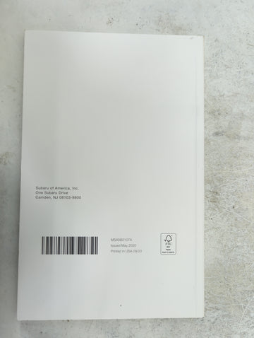 2021 Subaru Xv Owners Manual Book Guide P/N:MSA5B2107A OEM Used Auto Parts
