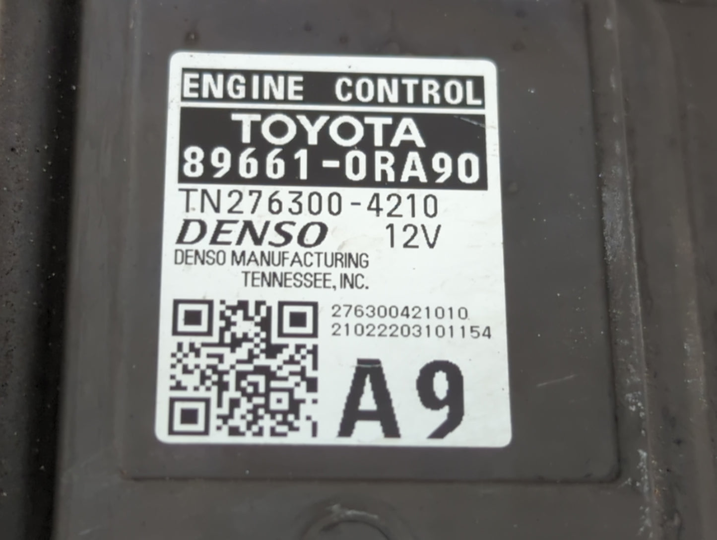 2021 Toyota Rav4 PCM Engine Control Computer ECU ECM PCU OEM P/N:TN276300-4210 89661-0RA90 Fits OEM Used Auto Parts - Oemuse