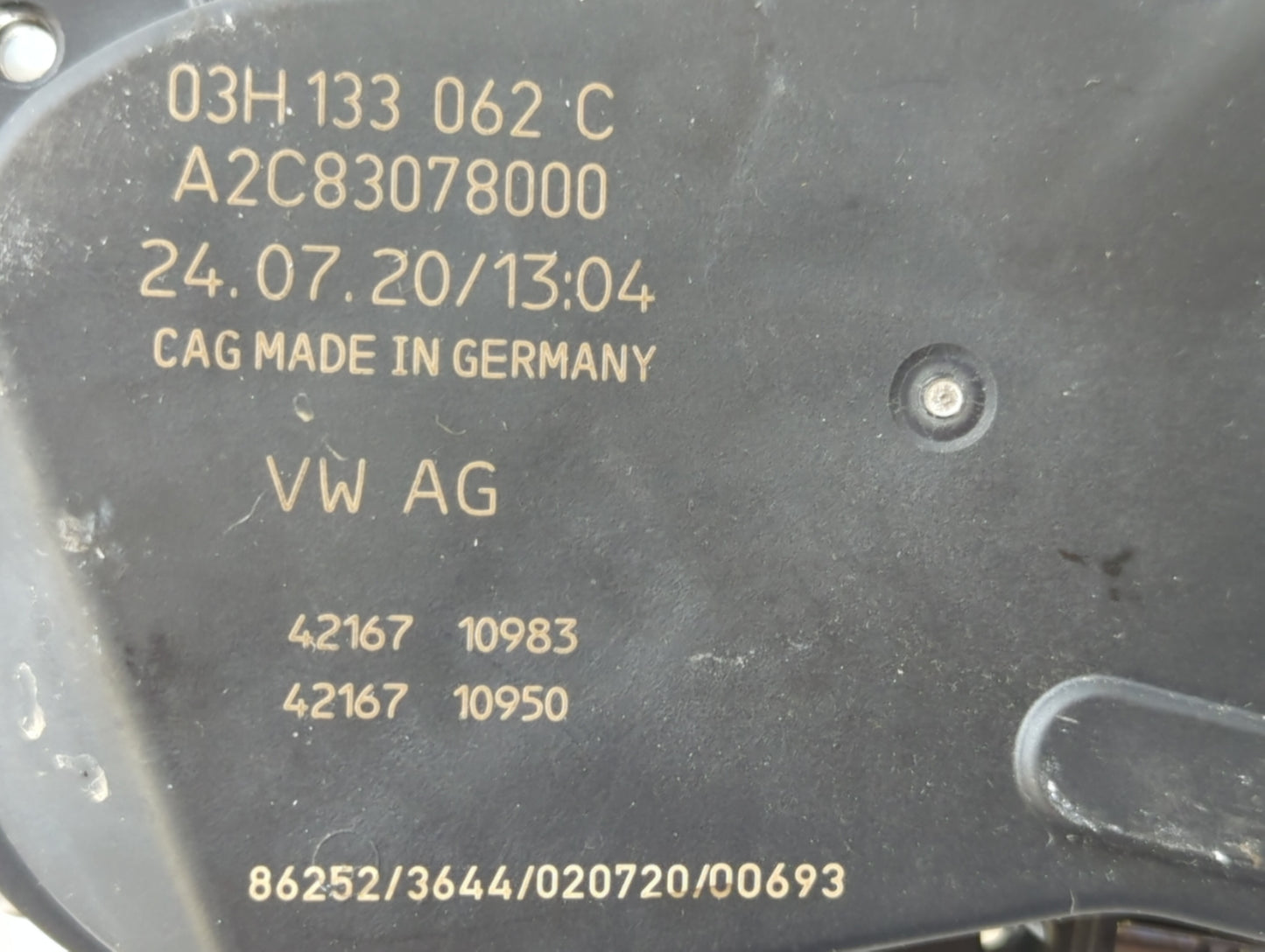 2018-2022 Volkswagen Atlas Throttle Body P/N:03H 133 062 C Fits OEM Used Auto Parts - Oemusedautoparts1.com