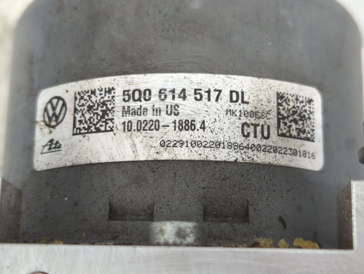 2021 Volkswagen Atlas Anti-Lock Brake ABS Pump Module Actuator OEM P/N:5Q0 614 517 DL Fits Fits 2020 OEM Used Auto Parts - O
