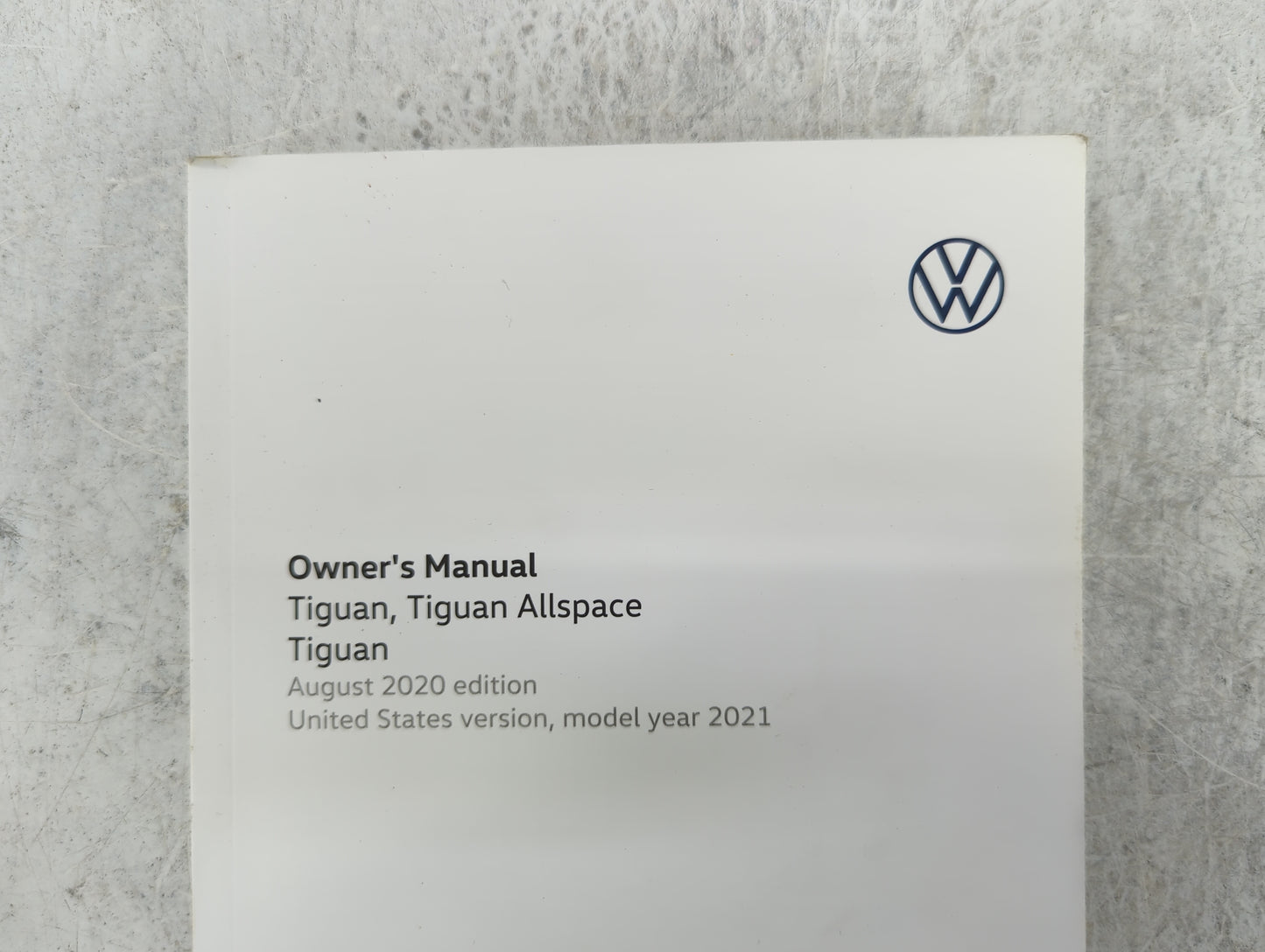 2021 Volkswagen Tiguan Owners Manual Book Guide P/N:5NM012723SG OEM Used Auto Parts - Oemusedautoparts1.com
