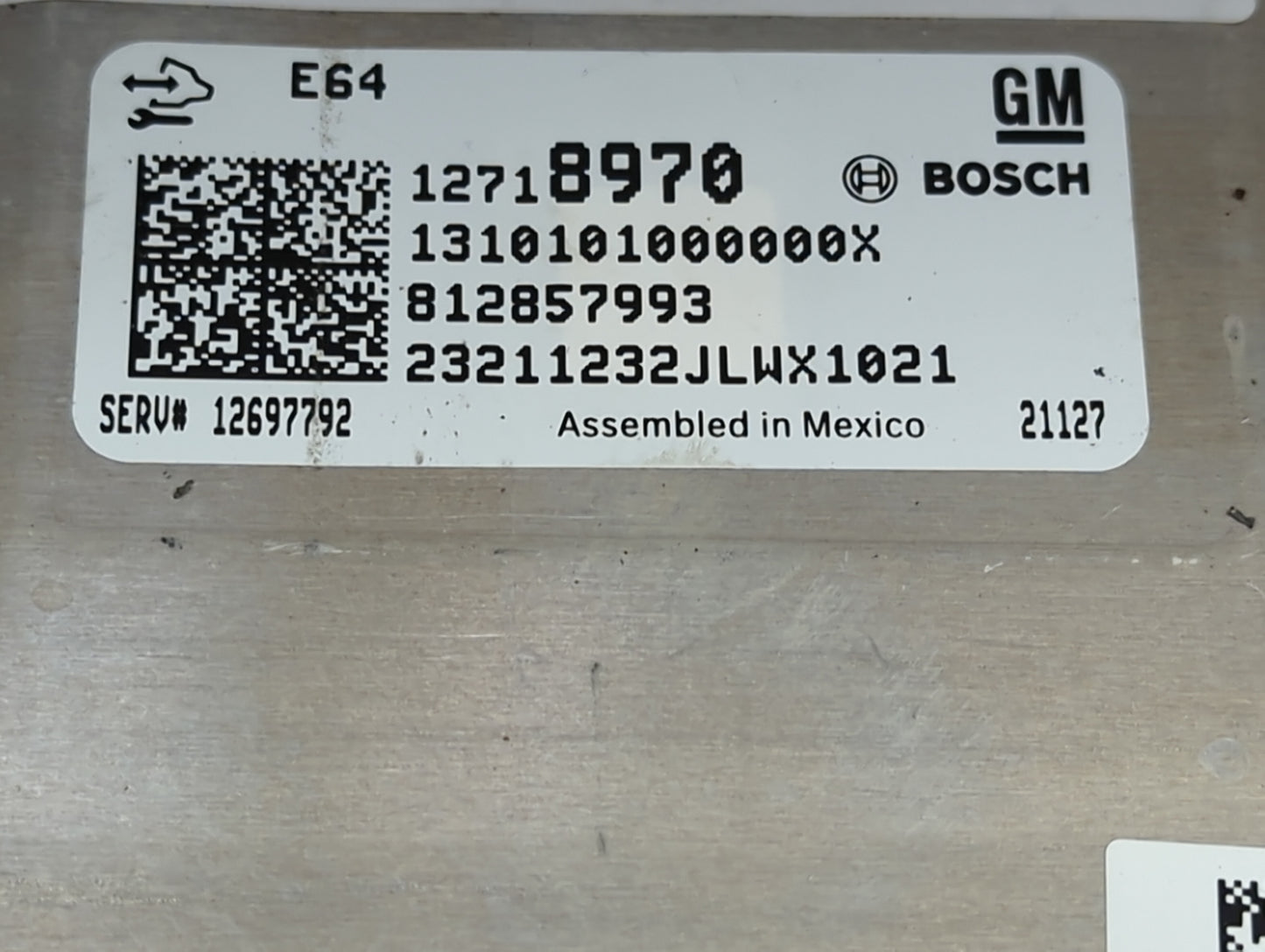 2022 Chevrolet Bolt Euv PCM Engine Control Computer ECU ECM PCU OEM P/N:12718970, 12697792 Fits OEM Used Auto Parts - Oemuse