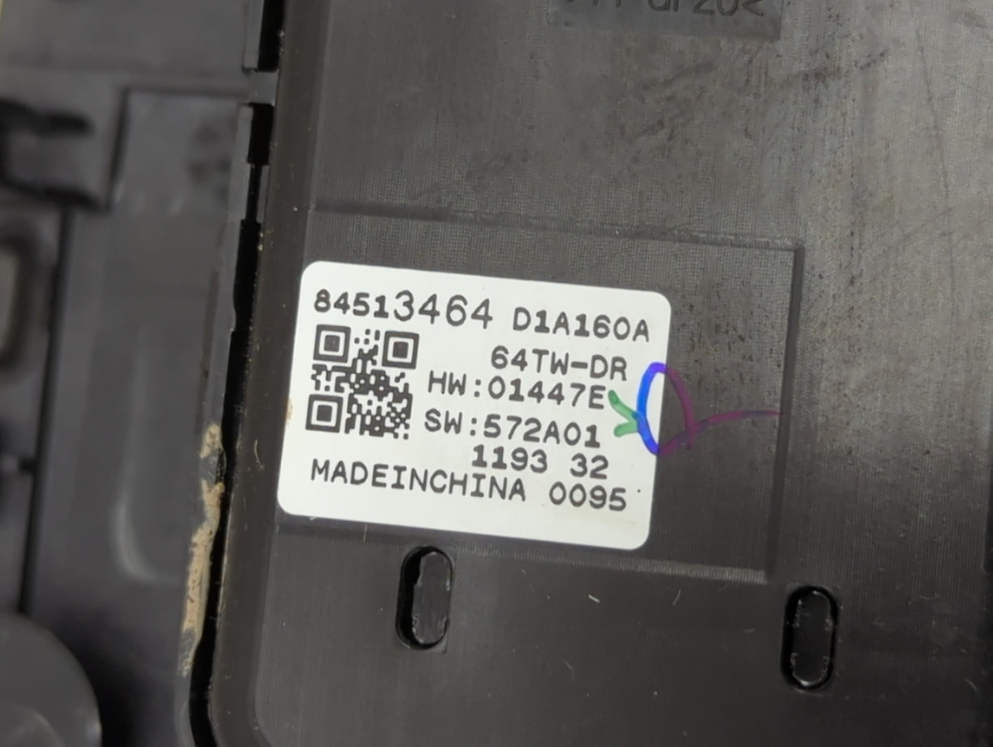 2016-2021 Chevrolet Malibu Master Power Window Switch Replacement Driver Side Left P/N:84513464 Fits OEM Used Auto Parts - O