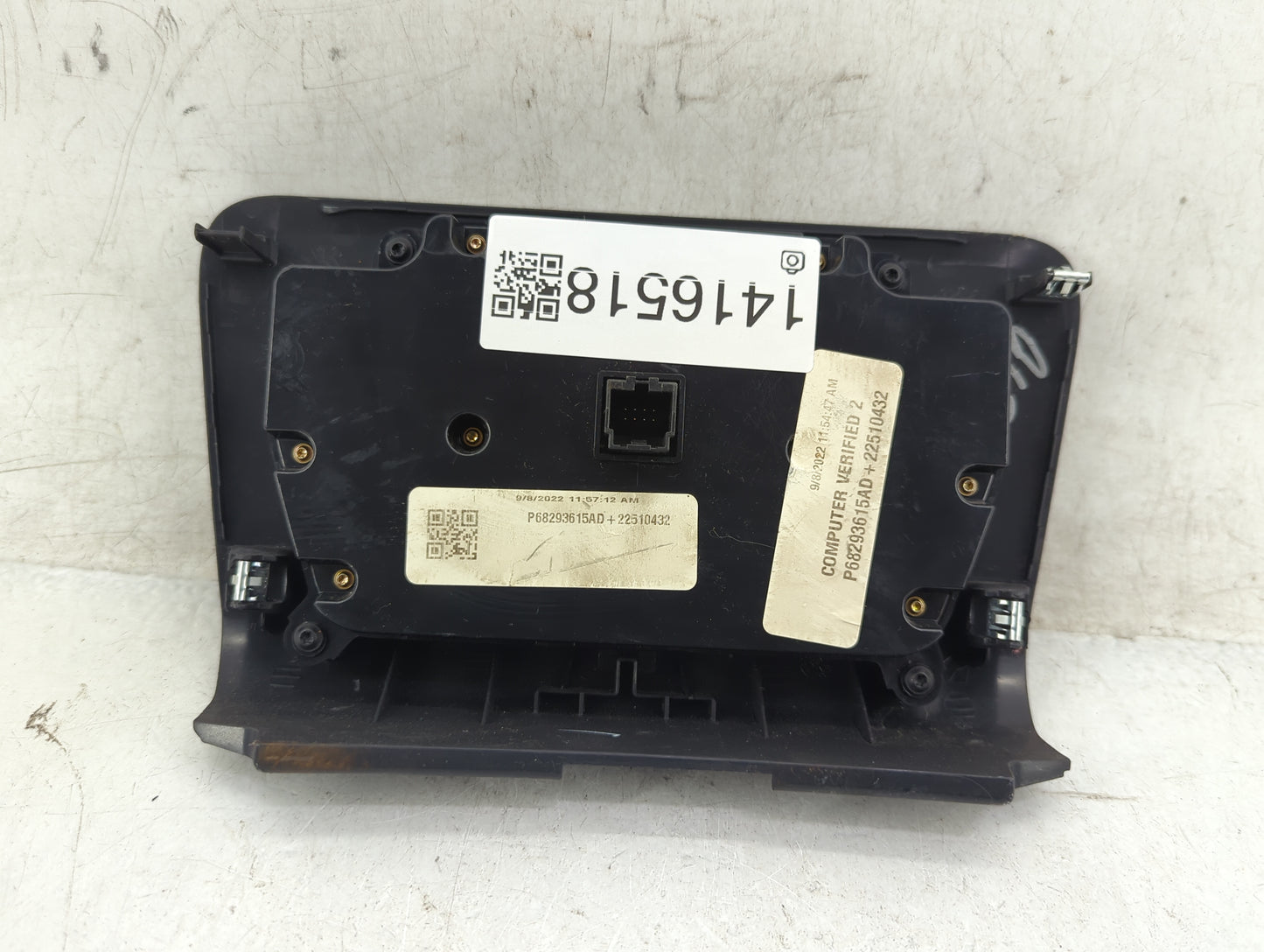 2017-2022 Dodge Charger Climate Control Module Temperature AC/Heater Replacement P/N:P68293615AD Fits OEM Used Auto Parts -