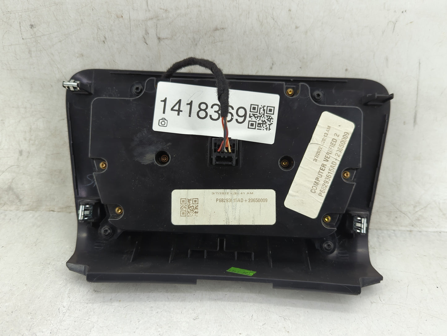 2017-2022 Dodge Charger Climate Control Module Temperature AC/Heater Replacement P/N:P68293615AD Fits OEM Used Auto Parts -