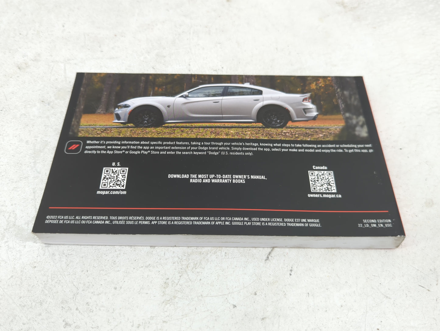 2022 Dodge Charger Owners Manual Book Guide OEM Used Auto Parts - Oemusedautoparts1.com