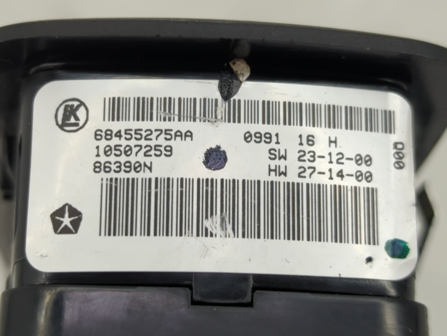 2020-2022 Dodge Charger Master Power Window Switch Replacement Driver Side Left P/N:68455275AA 10507259 Fits Fits 2020 2021