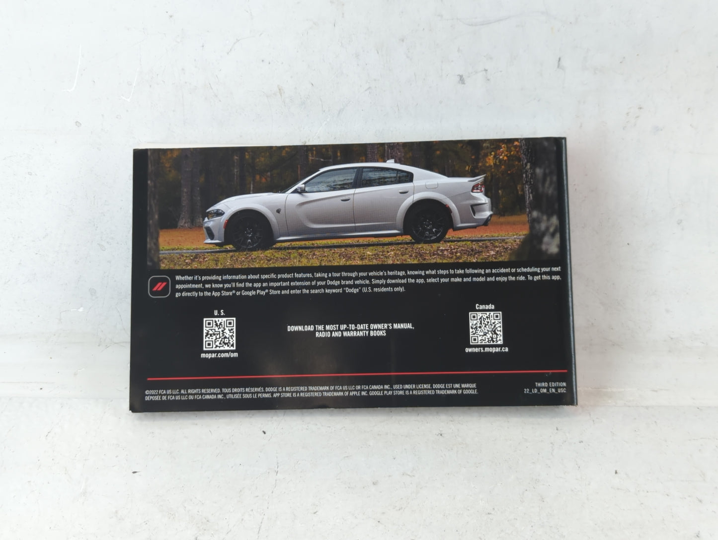 2022 Dodge Charger Owners Manual Book Guide OEM Used Auto Parts - Oemusedautoparts1.com