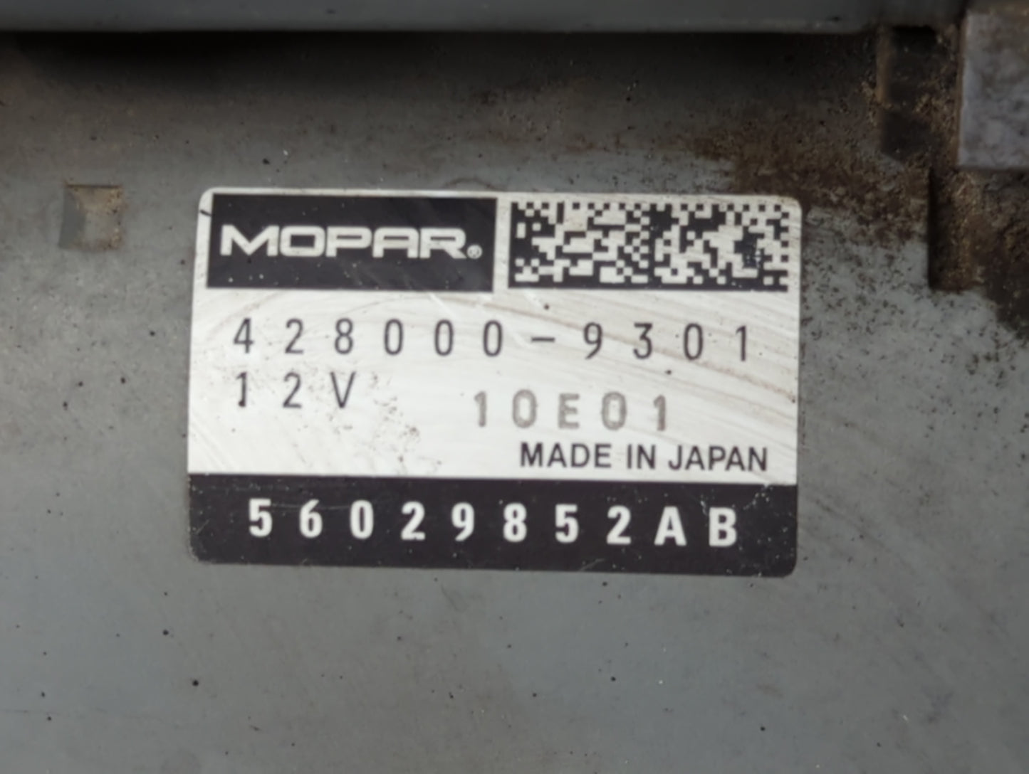 2022 Dodge Ram 1500 Car Starter Motor Solenoid OEM P/N:428000-9301 56029852AB Fits OEM Used Auto Parts - Oemusedautoparts1.c