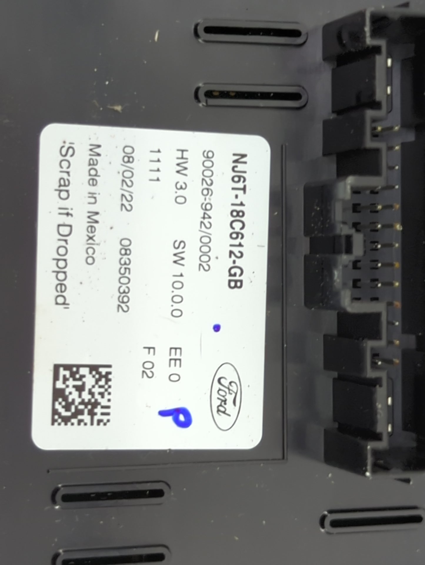 2022 Ford Escape Climate Control Module Temperature AC/Heater Replacement P/N:NJ6T-18C612-GB Fits OEM Used Auto Parts - Oemu