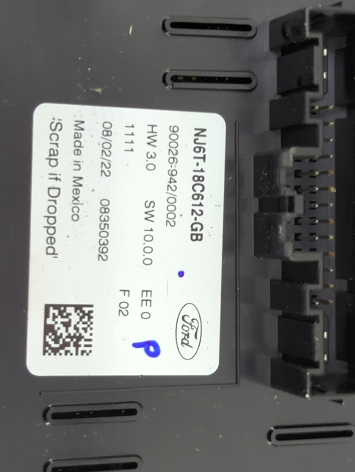 2022 Ford Escape Climate Control Module Temperature AC/Heater Replacement P/N:NJ6T-18C612-GB Fits OEM Used Auto Parts - Oemu