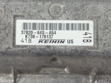 2022 Honda Civic PCM Engine Control Computer ECU ECM PCU OEM P/N:37820-64S-A54 K739-176137 Fits OEM Used Auto Parts