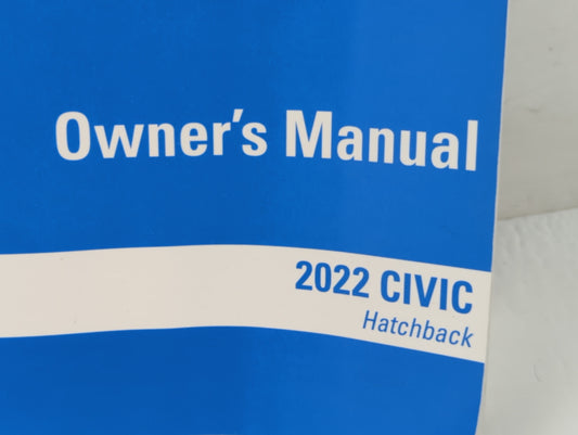 2022 Honda Civic Owners Manual Book Guide P/N:00X31-T40-6000 0M-16867, 31T40600 OEM Used Auto Parts