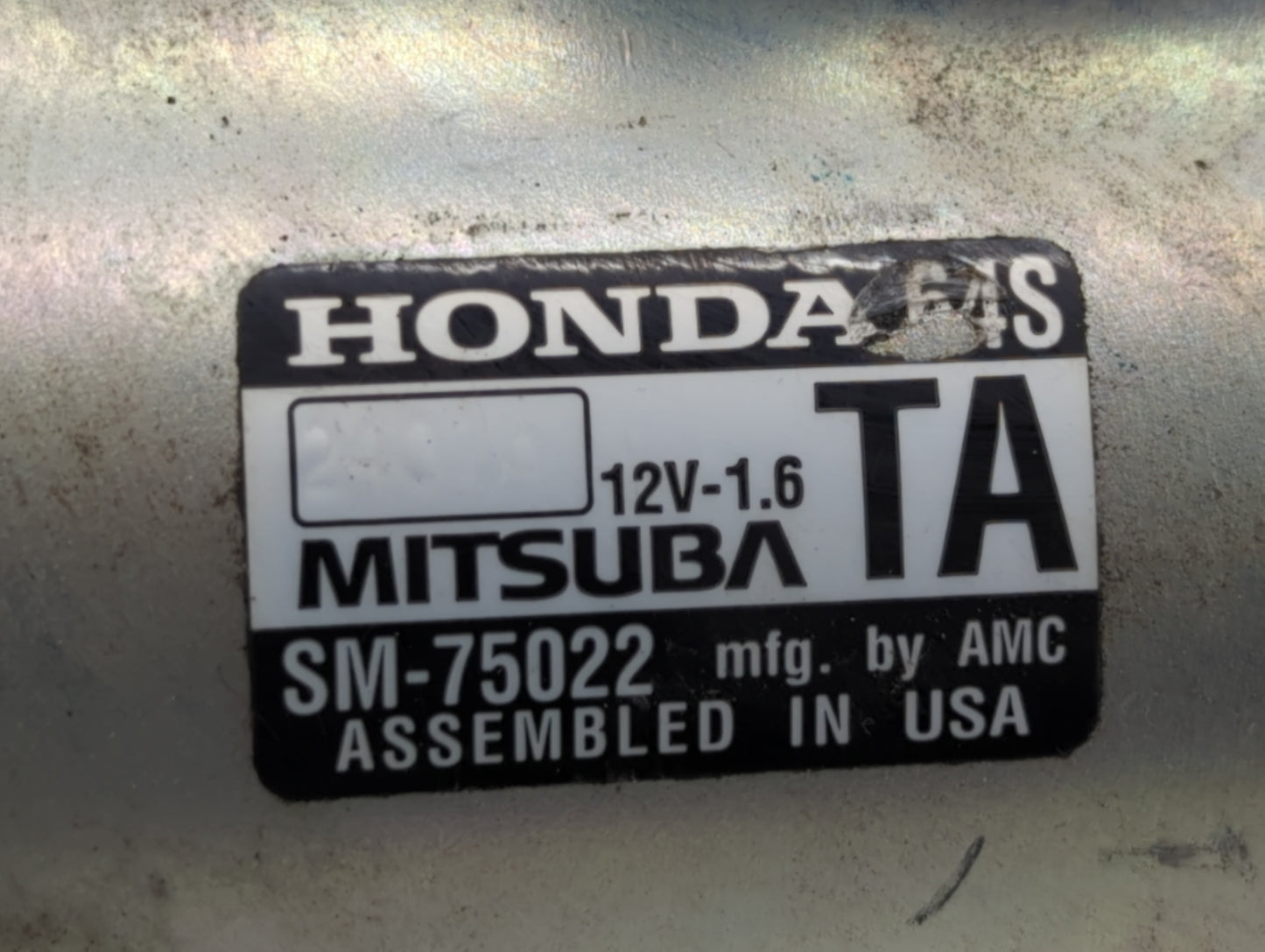 2022 Honda Civic Car Starter Motor Solenoid OEM P/N:SM-75022 Fits OEM Used Auto Parts - Oemusedautoparts1.com
