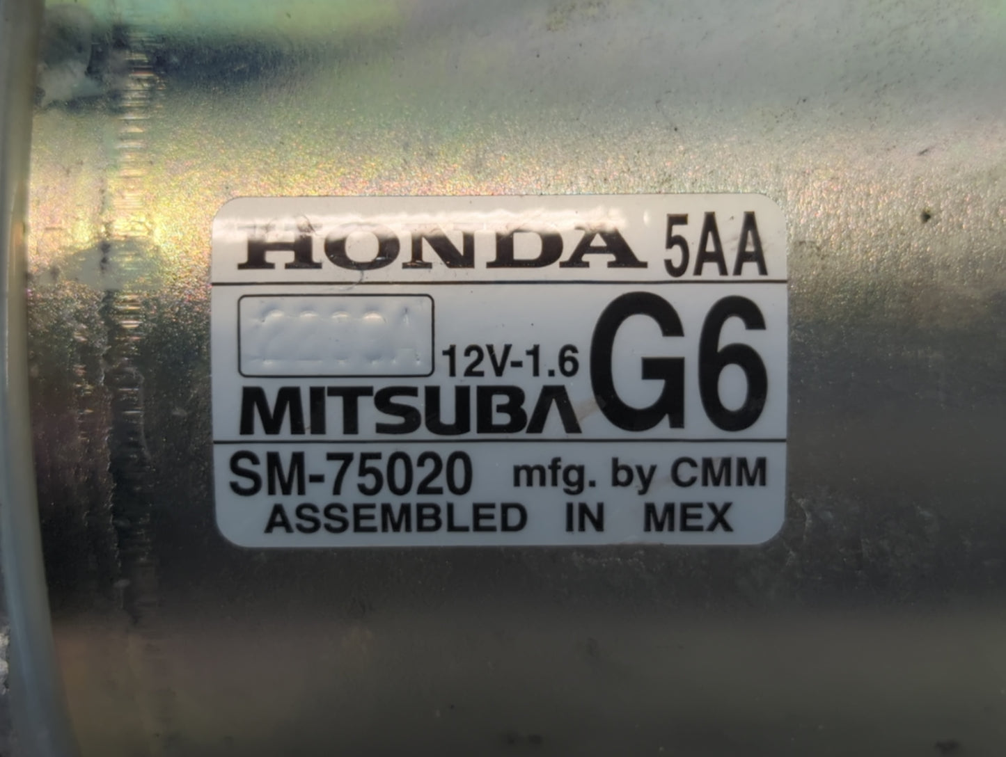 2021-2022 Honda Cr-V Car Starter Motor Solenoid OEM P/N:SM-75020 Fits Fits 2021 2022 OEM Used Auto Parts - Oemusedautoparts1