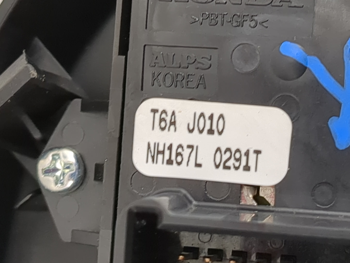 2019-2022 Honda Insight Master Power Window Switch Replacement Driver Side Left P/N:T6A J010 NH167L 0291T Fits OEM Used Auto
