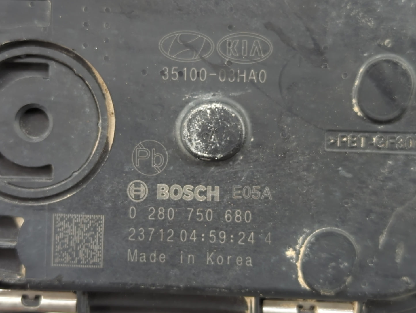 2021-2022 Hyundai Elantra Throttle Body P/N:35100-03HA0 0280750680 Fits Fits 2017 2018 2019 2020 2021 2022 OEM Used Auto Par