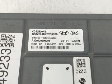 2022 Hyundai Kona PCM Engine Control Computer ECU ECM PCU OEM P/N:39171-2JDF0 Fits OEM Used Auto Parts