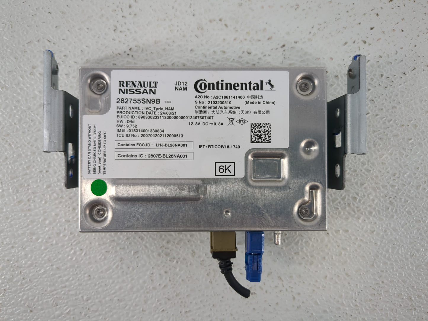 Infiniti Qx56 Telematics Control Module 282755sn9b - Oemusedautoparts1.com