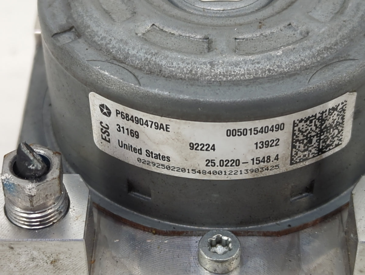 2022 Jeep Compass Anti-Lock Brake ABS Pump Module Actuator OEM P/N:P68490479AE Fits OEM Used Auto Parts - Oemusedautoparts1.
