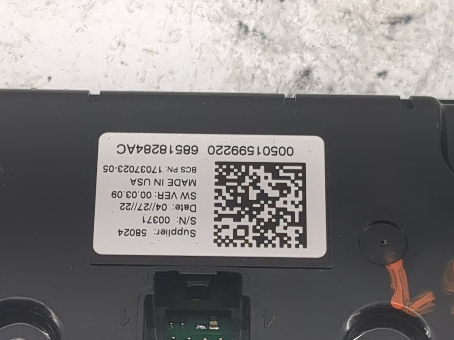 2022 Jeep Compass Climate Control Module Temperature AC/Heater Replacement P/N:68518284AC 0050159922, 17037023-05 Fits OEM U