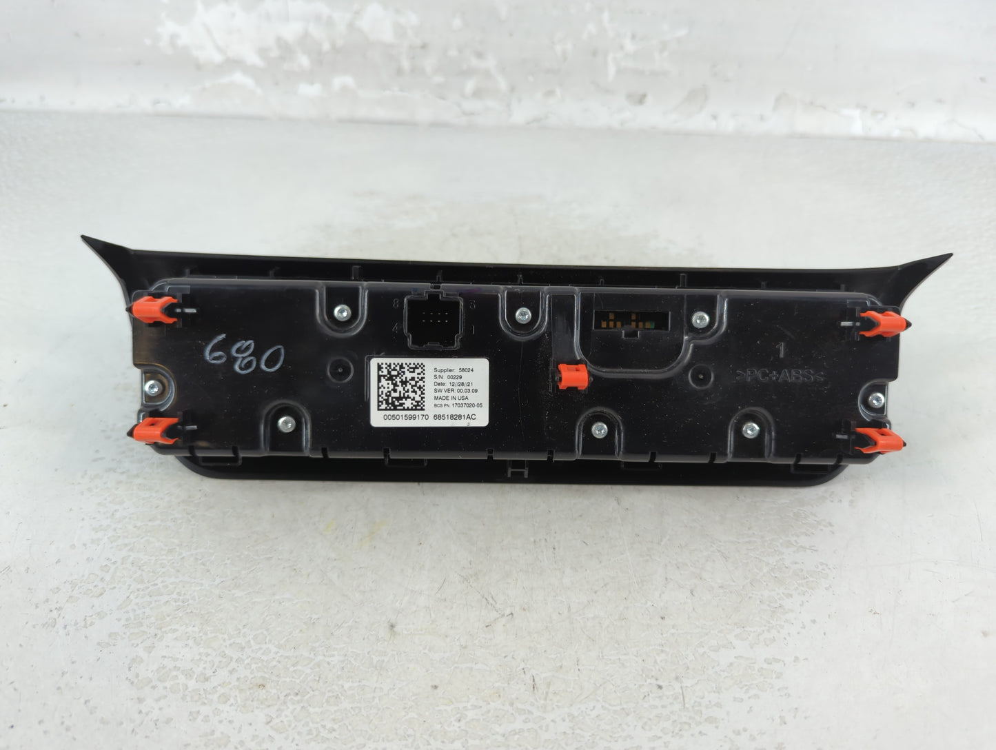 2022 Jeep Compass Climate Control Module Temperature AC/Heater Replacement Fits OEM Used Auto Parts - Oemusedautoparts1.com