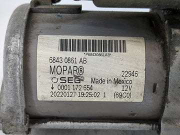 2021-2022 Jeep Grand Cherokee Car Starter Motor Solenoid OEM P/N:P68430861AB Fits Fits 2021 2022 OEM Used Auto Parts
