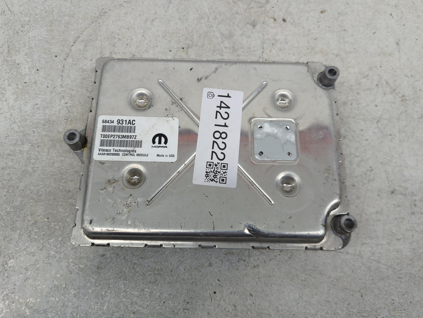2020-2022 Jeep Grand Cherokee PCM Engine Control Computer ECU ECM PCU OEM P/N:68434931AB Fits Fits 2020 2021 2022 OEM Used A