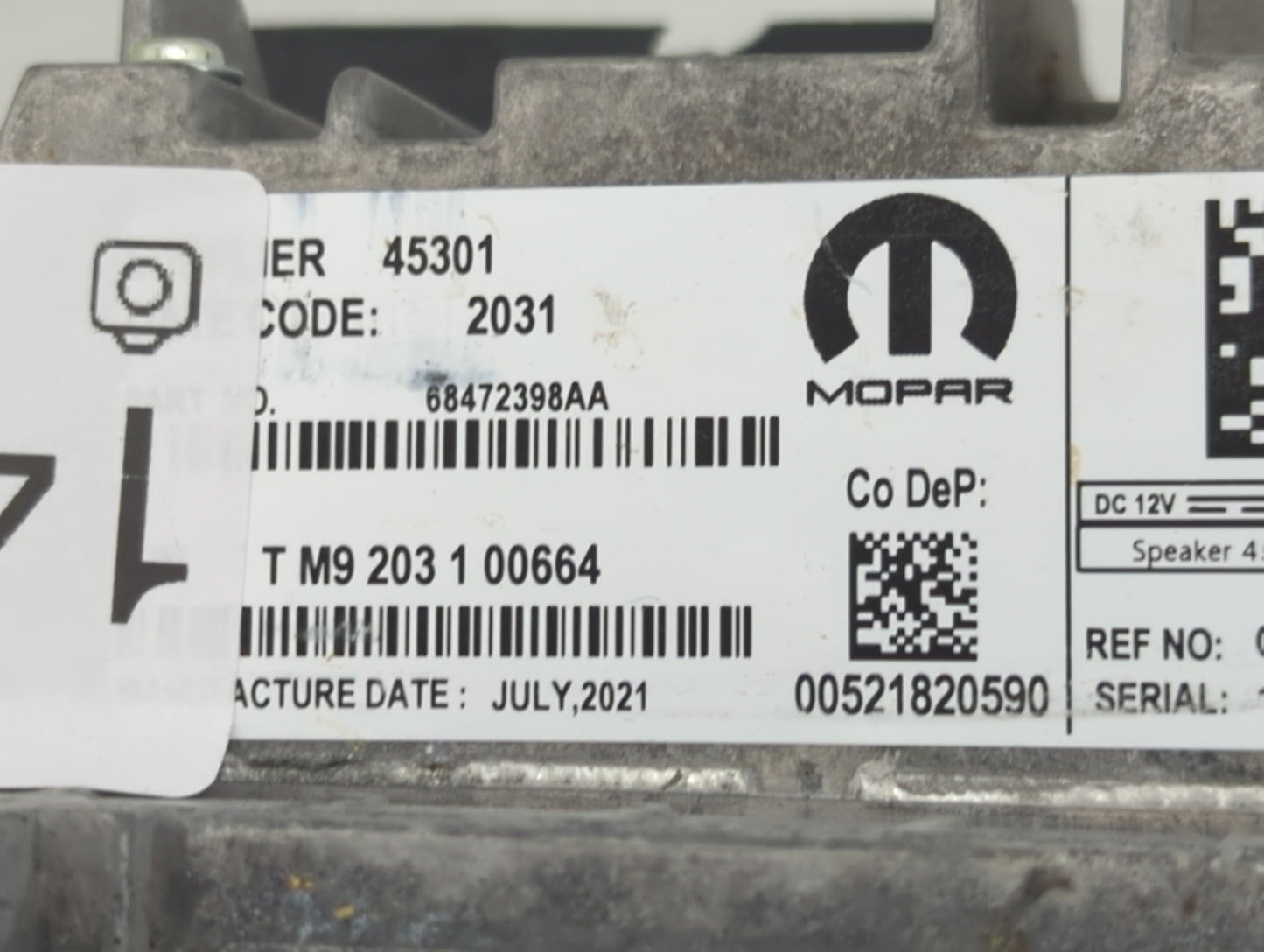2022 Jeep Renegade Information Display Screen - Oemusedautoparts1.com