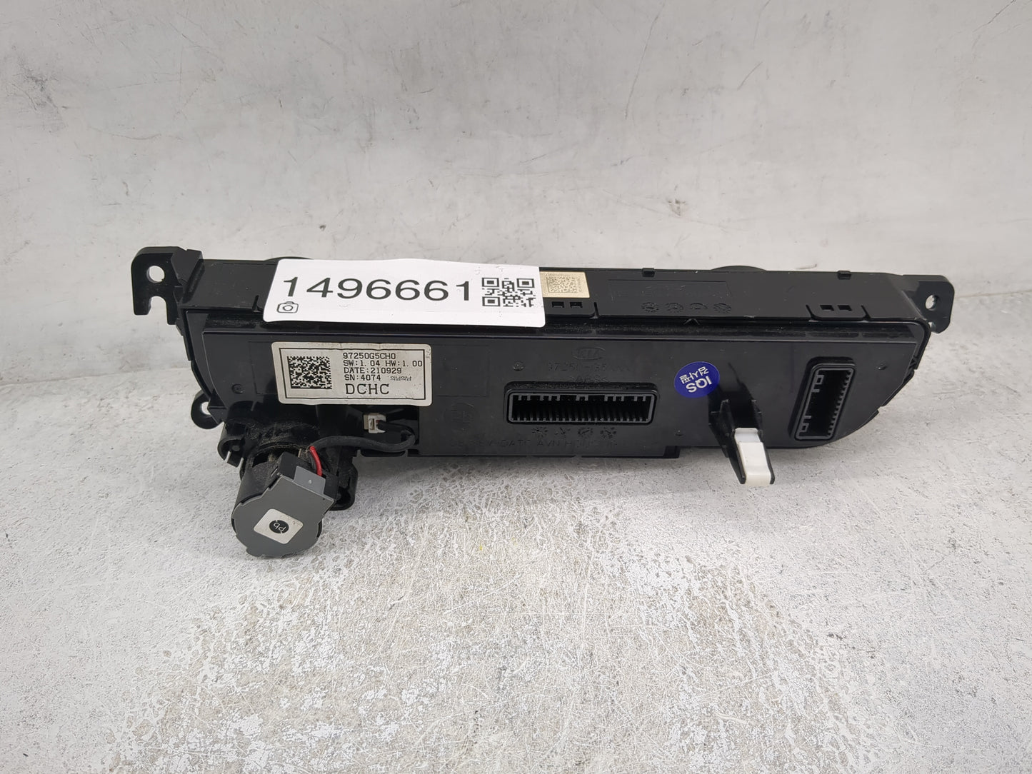 2020 Kia Niro Climate Control Module Temperature AC/Heater Replacement P/N:97250G5CH0 Fits OEM Used Auto Parts - Oemusedauto