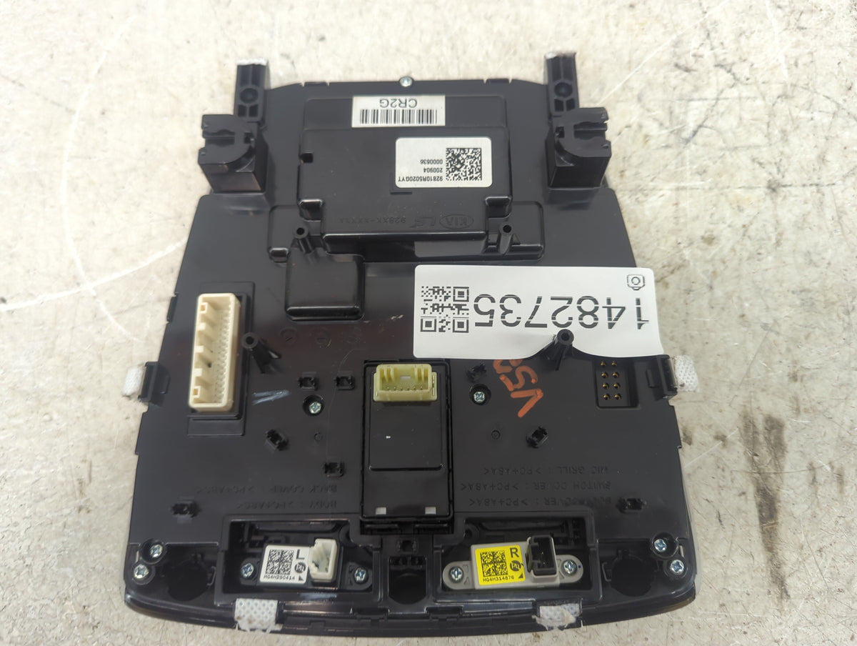 2021-2021 Kia Sorento Overhead Console W/rear Climate Control 1482735 - Oemusedautoparts1.com