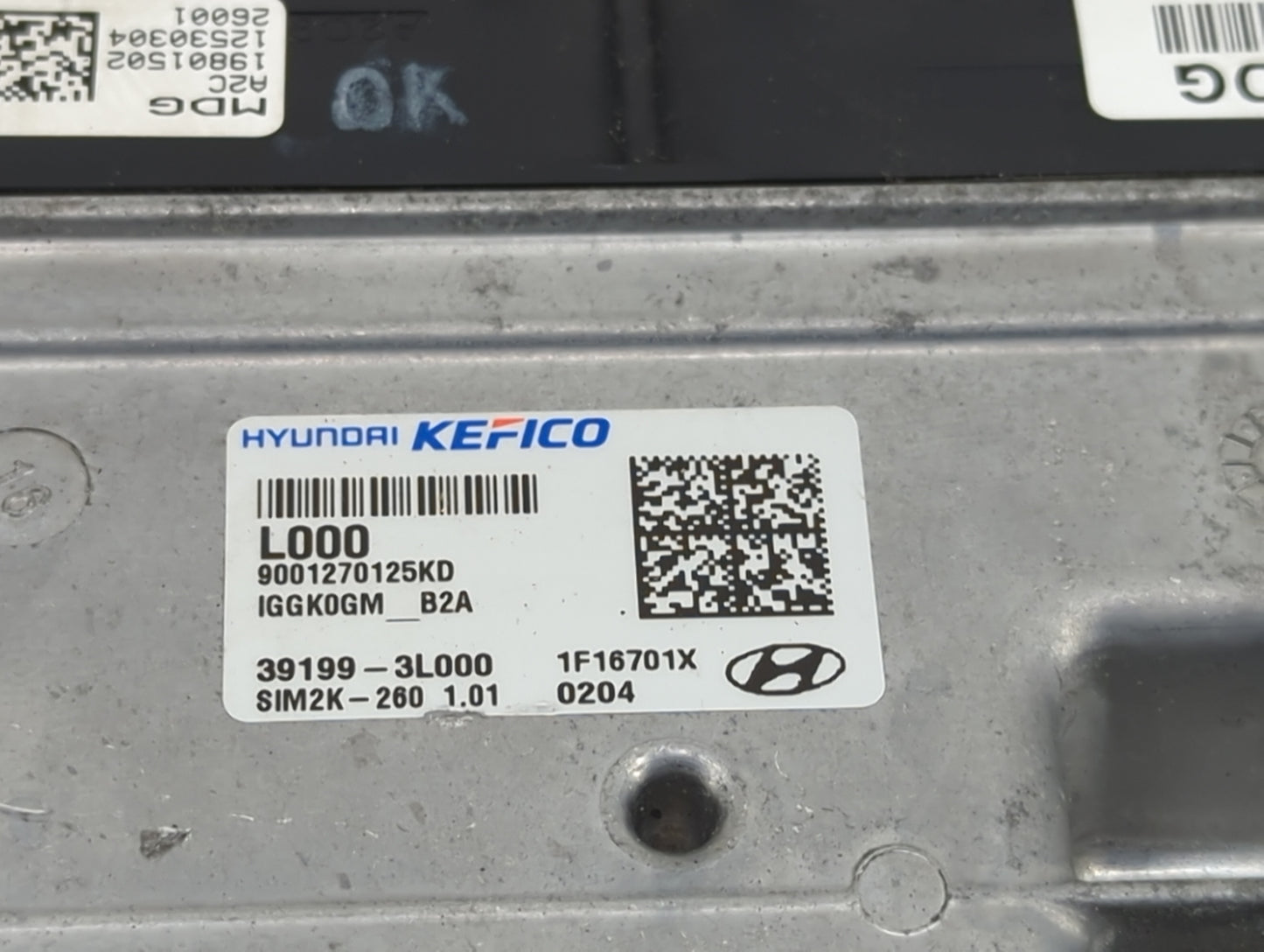 2022 Kia Telluride PCM Engine Control Computer ECU ECM PCU OEM P/N:39199-3L000 9001270125KD, IGGK0GM B2A, SIM2K-260 Fits OEM