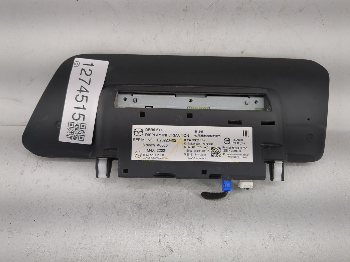 2020-2022 Mazda Cx-30 Information Display Screen - Oemusedautoparts1.com