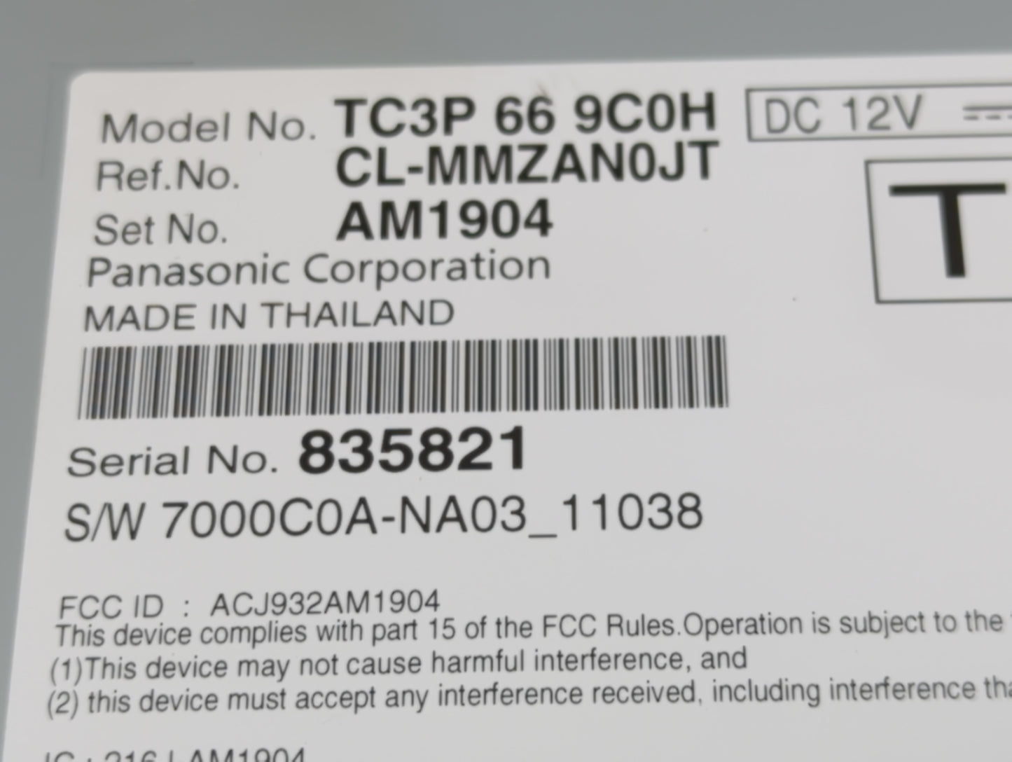 2021-2022 Mazda Cx-5 Radio AM FM Cd Player Receiver Replacement P/N:TC3P 66 9C0H CL-MMZAN0JT, AM1904 Fits Fits 2021 2022 OEM