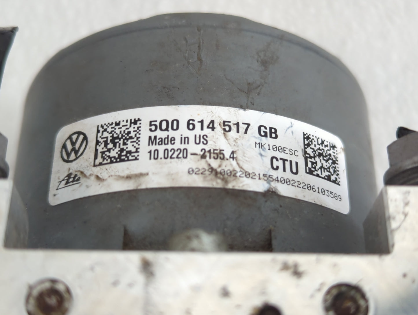 2022 Volkswagen Atlas ABS Pump Control Module Replacement P/N:5Q0 614 517 GB Fits Fits 2021 OEM Used Auto Parts - Oemusedaut