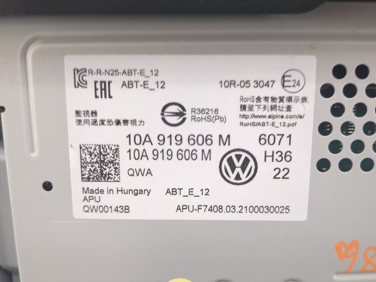 2022 Volkswagen Id.4 Information Radio Display Screen - Oemusedautoparts1.com