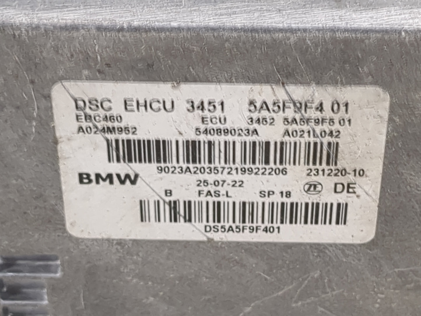 2023 Bmw X3 ABS Pump Control Module Replacement P/N:5A5F9F4 01 Fits OEM Used Auto Parts - Oemusedautoparts1.com